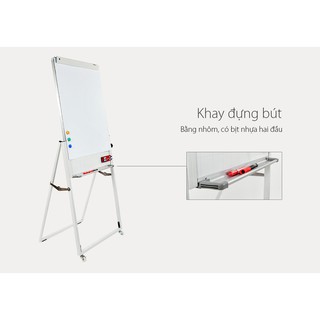 Bảng Flipchart A0 - KT 90 x 120cm tặng bút, nam châm, lau bảng và 10 tờ giấy A0