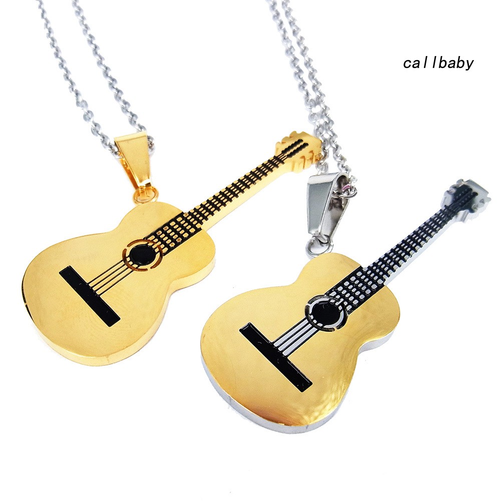 Vòng cổ Mặt Hình Đàn Guitar Chất Liệu Thép Không Gỉ