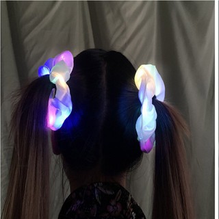Dây buộc tóc SCRUNCHIES đèn led nhấp nháy phát sáng nhiều màu [hàng đẹp]