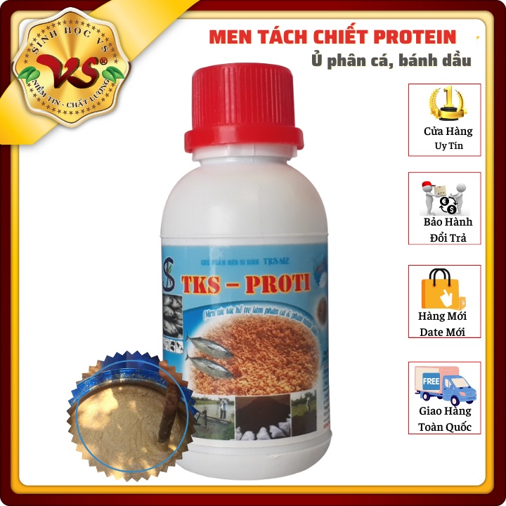 MEN Ủ PHÂN CÁ, BÁNH DẦU - TKS-PROTI Chai 100ml