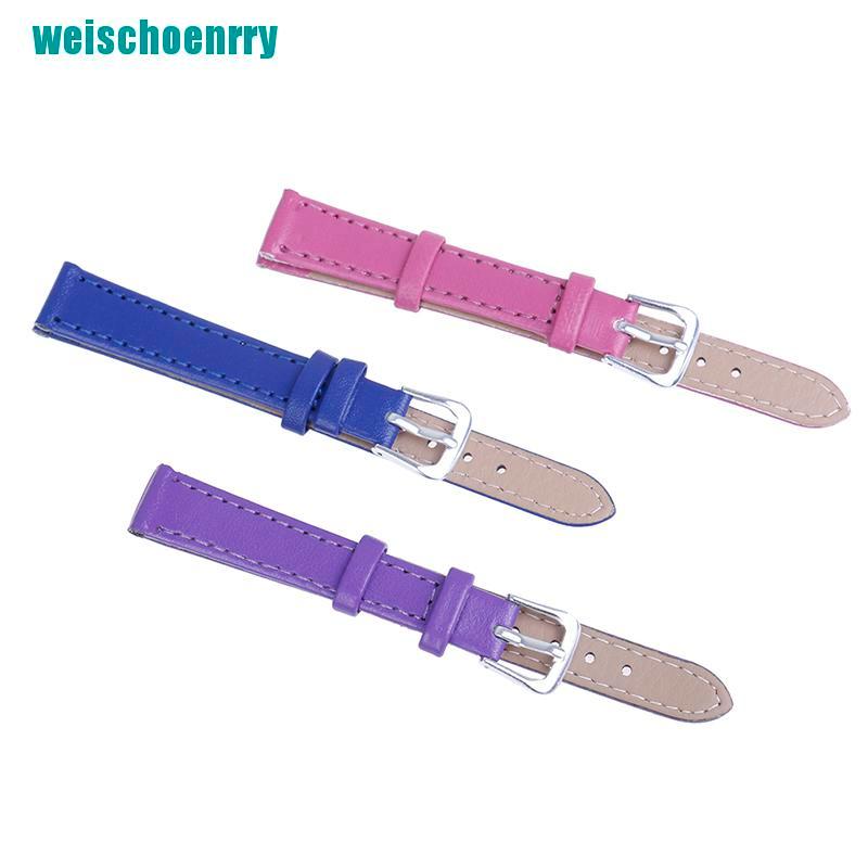 Rér●Dây Đồng Hồ Đeo Tay Thời Trang Bằng Da PU 12mm Màu Kẹo Ngọt