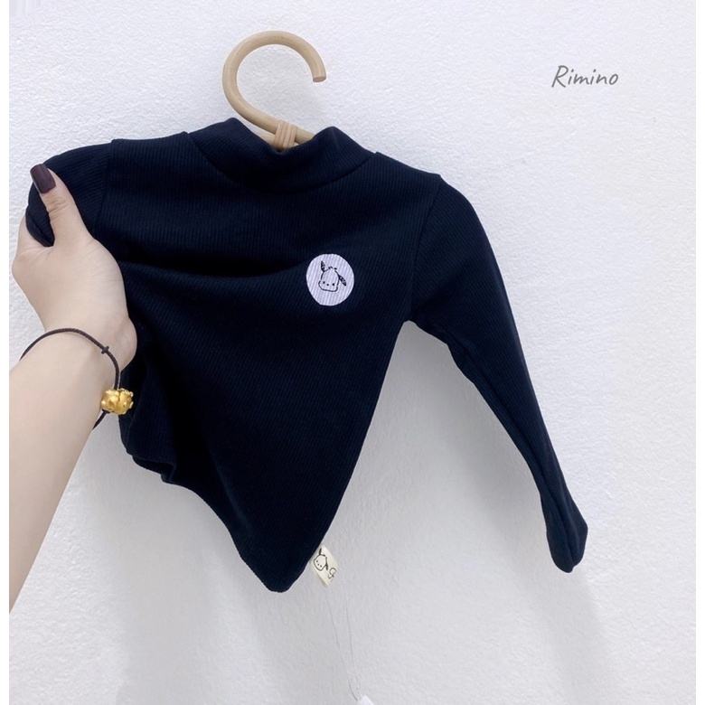 ÁO THUN GÂN CỔ 3P IN LOGO CHO BÉ