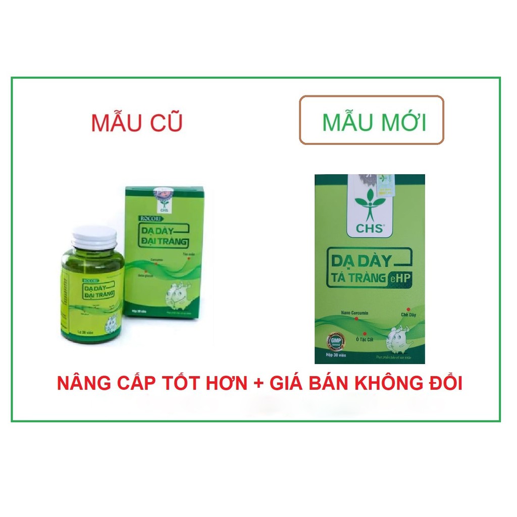 [Dạ Dày Đại Tràng Rocori Mới] Dạ Dày Tá Tràng eHP Học viện Quân Y - Hộp 30 Viên