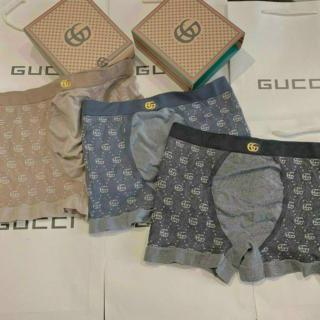 [Hộp 3 chiếc] Quần Sip Đùi Nam Boxer, Quần Lót Nam Cotton Co Giãn 4 Chiều Chữ G