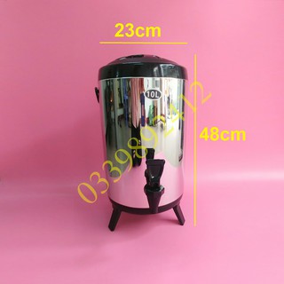 Bình ủ trà giữ nhiệt Inox, bình ủ trà sữa inox 10lit
