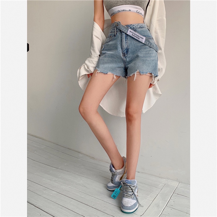 DUNEA Quần Short Denim Thiết Kế Độc Đáo Thời Trang Cá Tính Cho Nữ