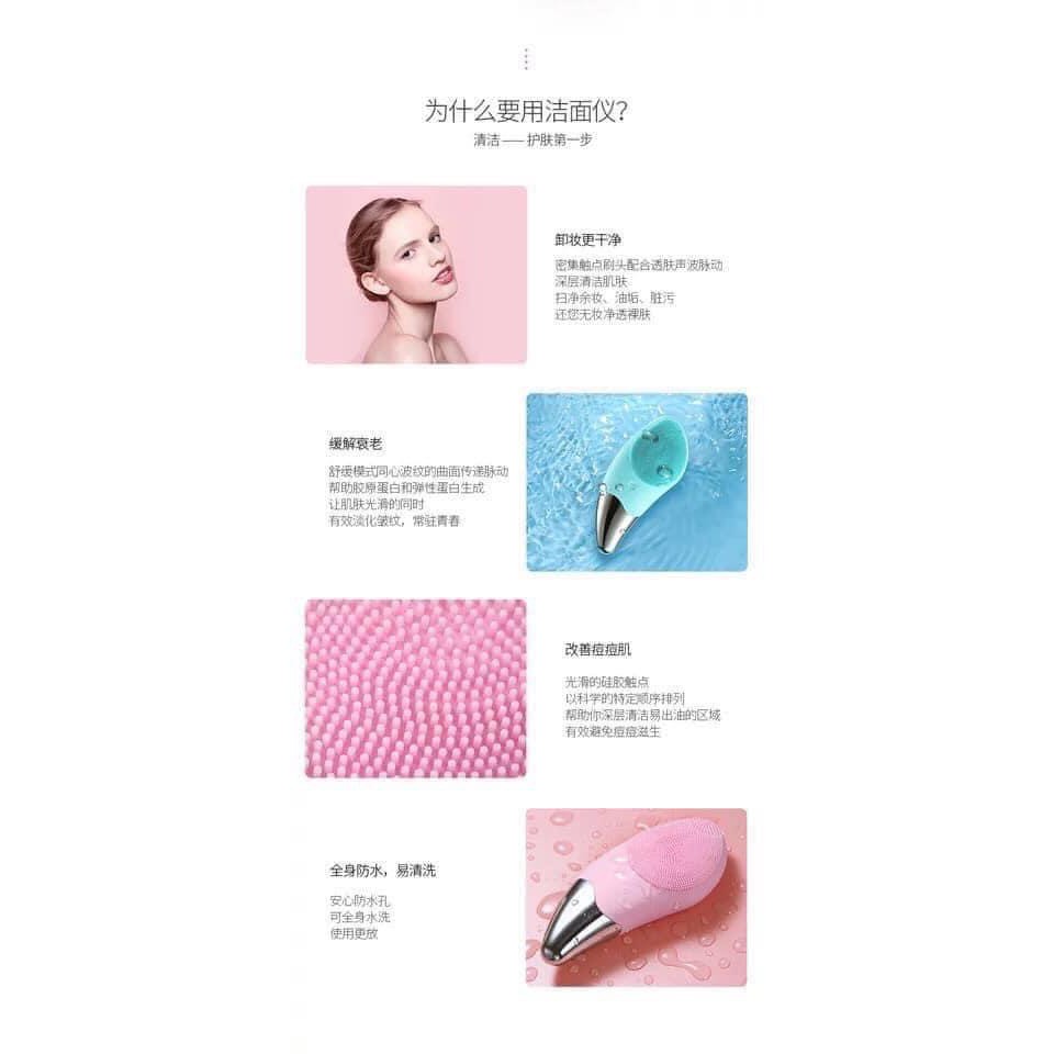 Máy rửa mặt chính hãng SONIC FACIAL - máy rửa mặt sóng siêu âm mẫu mới 2020 - MRM SONIC Giao Màu Ngẫu Nhiên | BigBuy360 - bigbuy360.vn