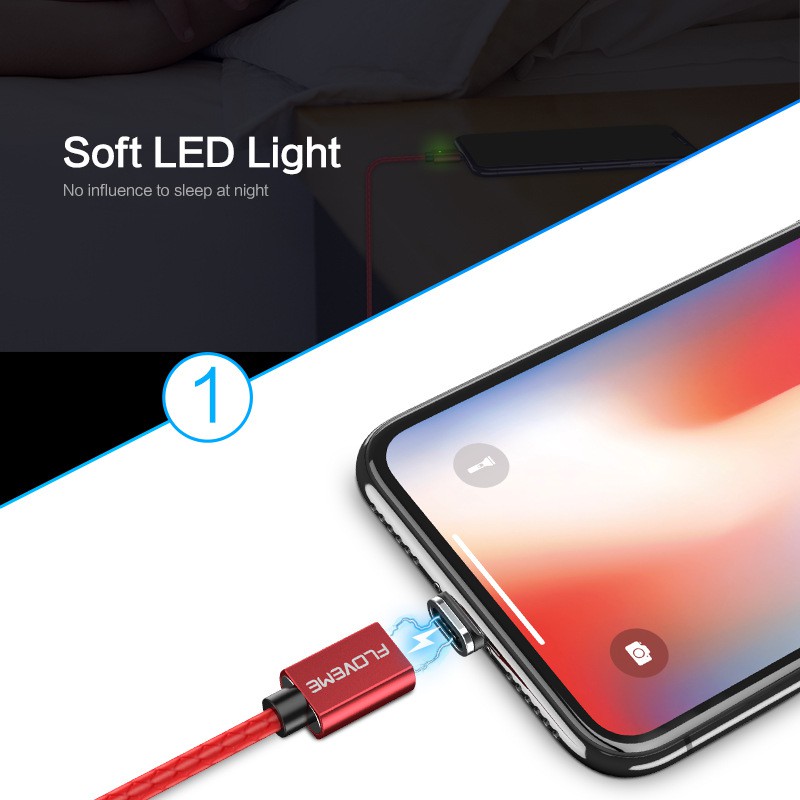 Đầu nam châm gắn cáp sạc hỗ trợ sạc nhanh 2 chiều 3A cho iPhone/ Android/ TYPE-C