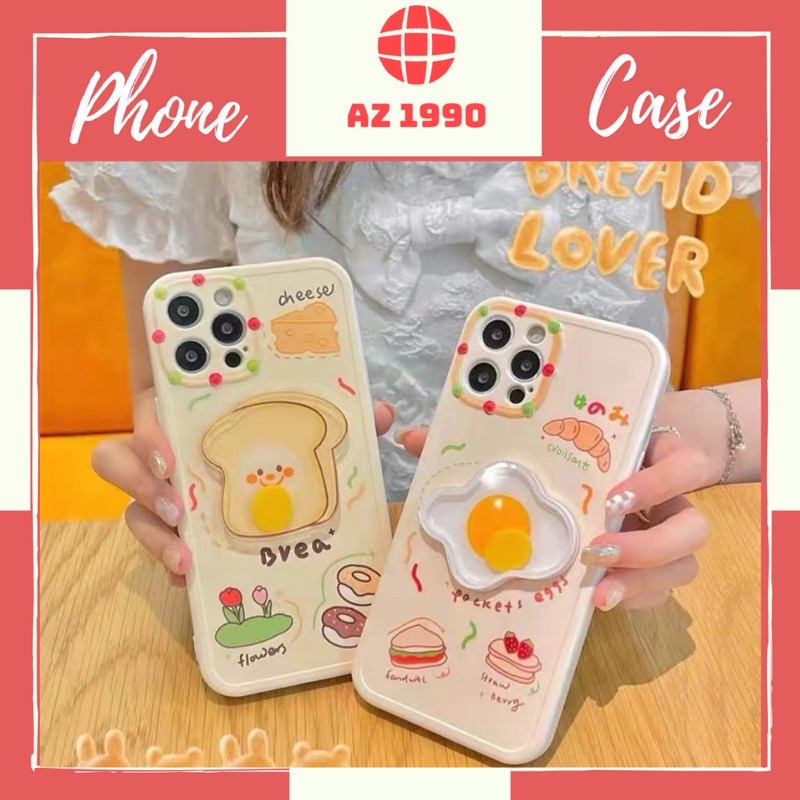 Ốp lưng iPhone hình bữa sáng màu vàng sinh động
