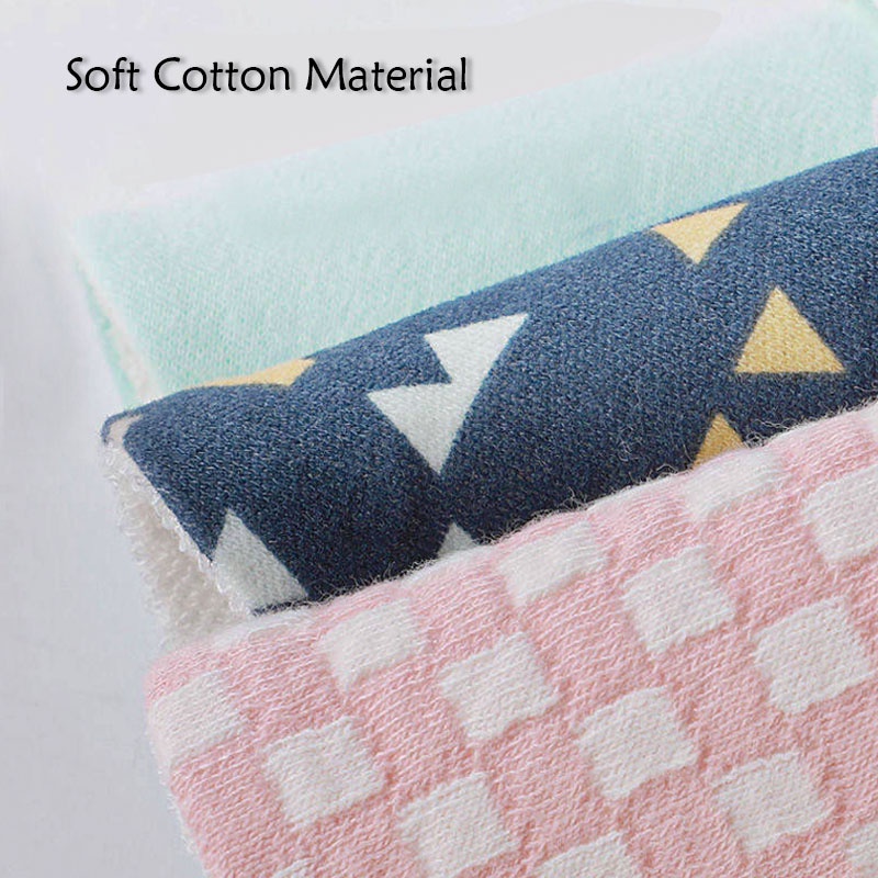 Yếm Ăn Cotton Mềm Mại Hình Tròn Xoay 360 Độ Thấm Hút Tốt Tiện Dụng Cho Bé