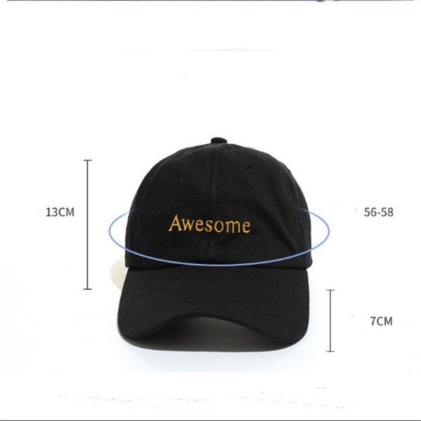 Mũ lưỡi trai Nón kết thêu hình chữ Awesome chất kaki cao cấp form unisex nam nữ
