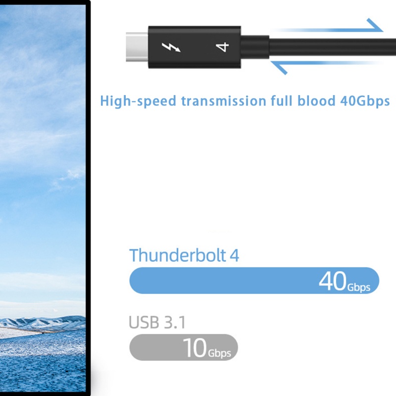 Dây Cáp Chuyển Dữ Liệu Thunderbolt 4 Loại C 40gbps Cho Laptop | BigBuy360 - bigbuy360.vn