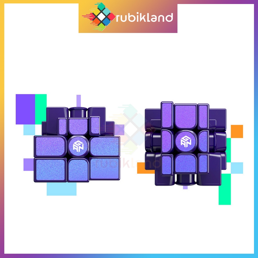 Rubik Gan Mirror 3x3 Màu Tím Rubic Biến Thể Bump Purple Tráng Gương Hàng Cao Cấp Có Nam Châm Đồ Chơi Trí Tuệ