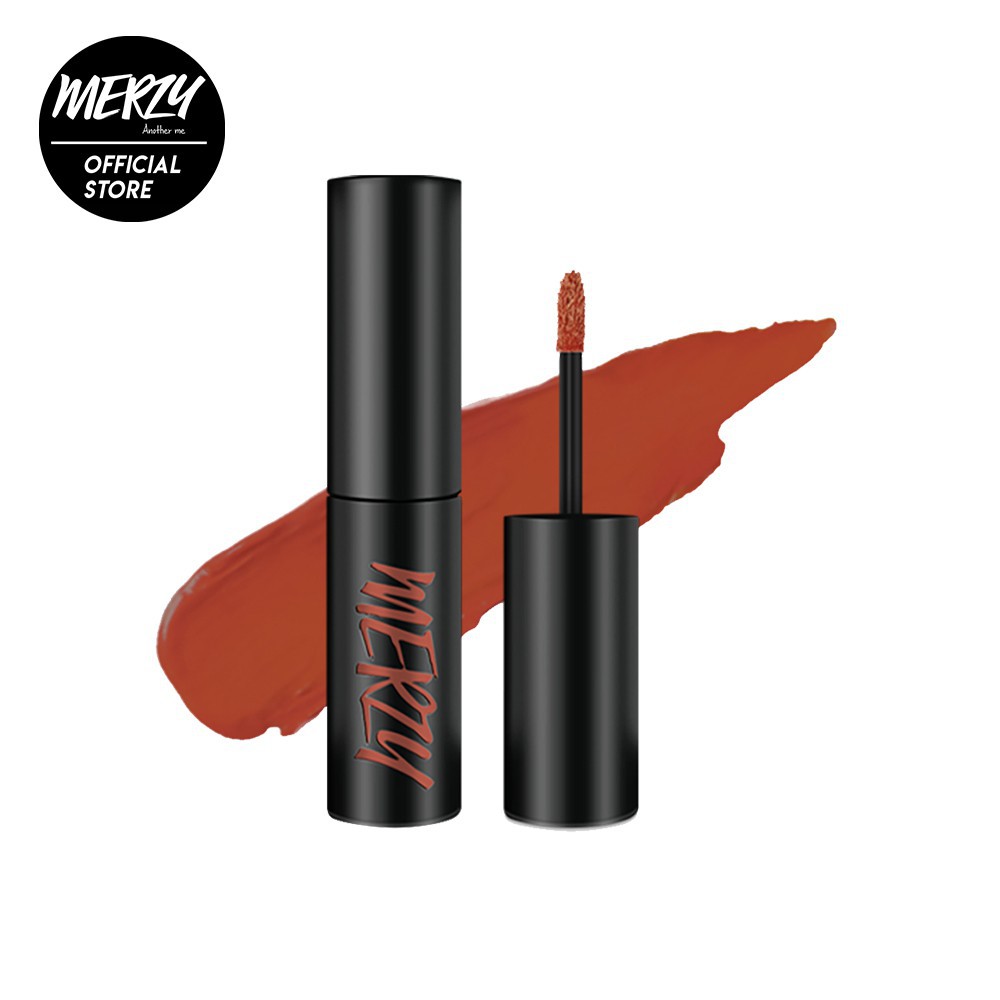 Son kem lì Merzy The First Velvet Tint màu cam vàng đất V8 – Prague Orange 4,5g ( Chính Hãng )Son tint