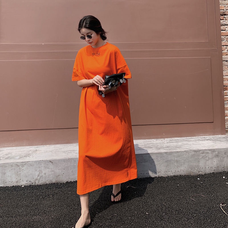 JSC Đầm Ngủ Dài Qua Gối Tay Ngắn Phong Cách Hàn Quốc Thời Trang Mùa Hè Xinh Xắn Cho Nữ