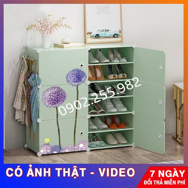 [RẺ NHẤT SHOPEE] TỦ NHỰA LẮP GHÉP ĐỂ GIÀY 12 Ô ( Chia ô)  MẪU CỎ 4 LÁ MAY MẮN  ĐƯỢC NHIỀU LƯỢT MUA NHẤT