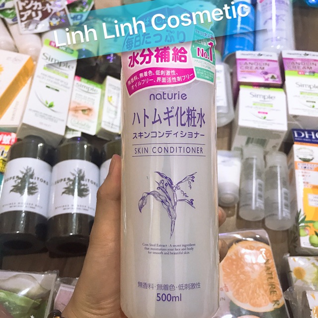 (tặng bình nước xương rồng) LOTION DƯỠNG ẨM HẠT Ý DĨ NATURIE / Lotion Naturie Hatomugi Skin Conditioner | BigBuy360 - bigbuy360.vn