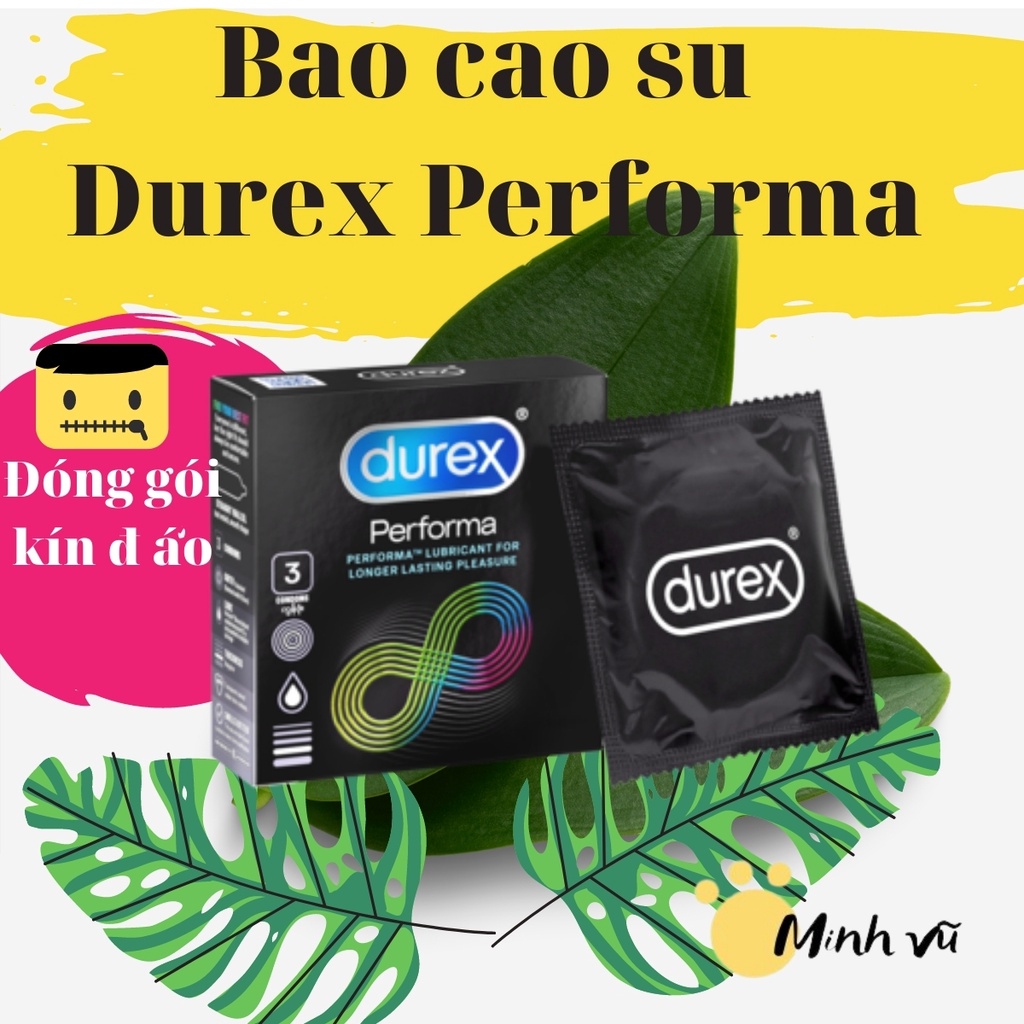 Bộ 06 hộp Bao Cao Su Durex Performa 1 Hộp 3 bao kéo dài thời gian