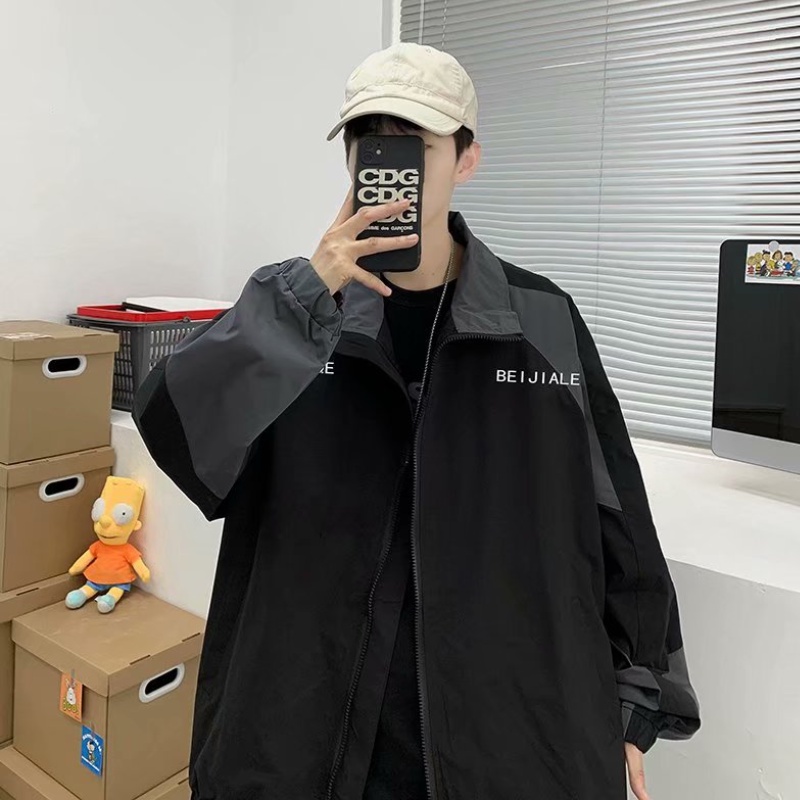 Áo Khoác Dáng Rộng Rãi Phong Cách Hồng Kông Sành Điệu Cho Nam Và Nữ Simple Fashion áo khoác nam đẹp áo khoác nam unisex bomber jackets áo dài tay Hàn Quốc bigsize jacket nam