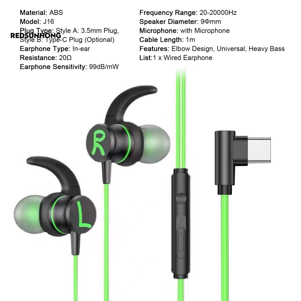 Tai Nghe Nhét Tai Jack 3.5mm/Type-C Có Micro Giảm Ồn Cho Điện Thoại