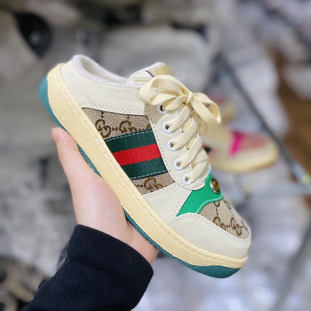 Sục nữ Gucci Sơn Tùng màu hồng, giày sneaker nữ sục Gucci_Sơn Tùng hồng đầy đủ bill box