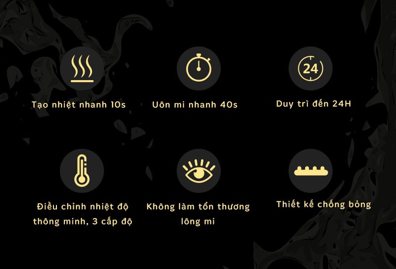 Máy Uốn Mi Bằng Nhiệt, Tạo Kiểu Mi, Có Tích Điện Cắm Sạc, 3 Chế Độ