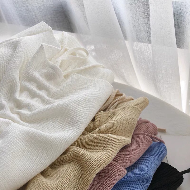 Áo croptop nữ áo kiểu dây rút chéo không tay dệt kim LUHAZO  thời trang quyến rũ mẫu mới nhất 2022 S4T1-2
