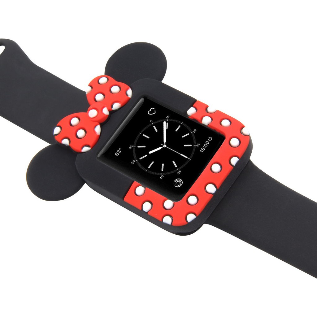 Ốp mặt đồng hồ kiểu chuột minnie dễ thương cho Apple Watch 38Mm / 42Mm / 40mm / 44mm se/6/5/4 / 3 / 2 / 1