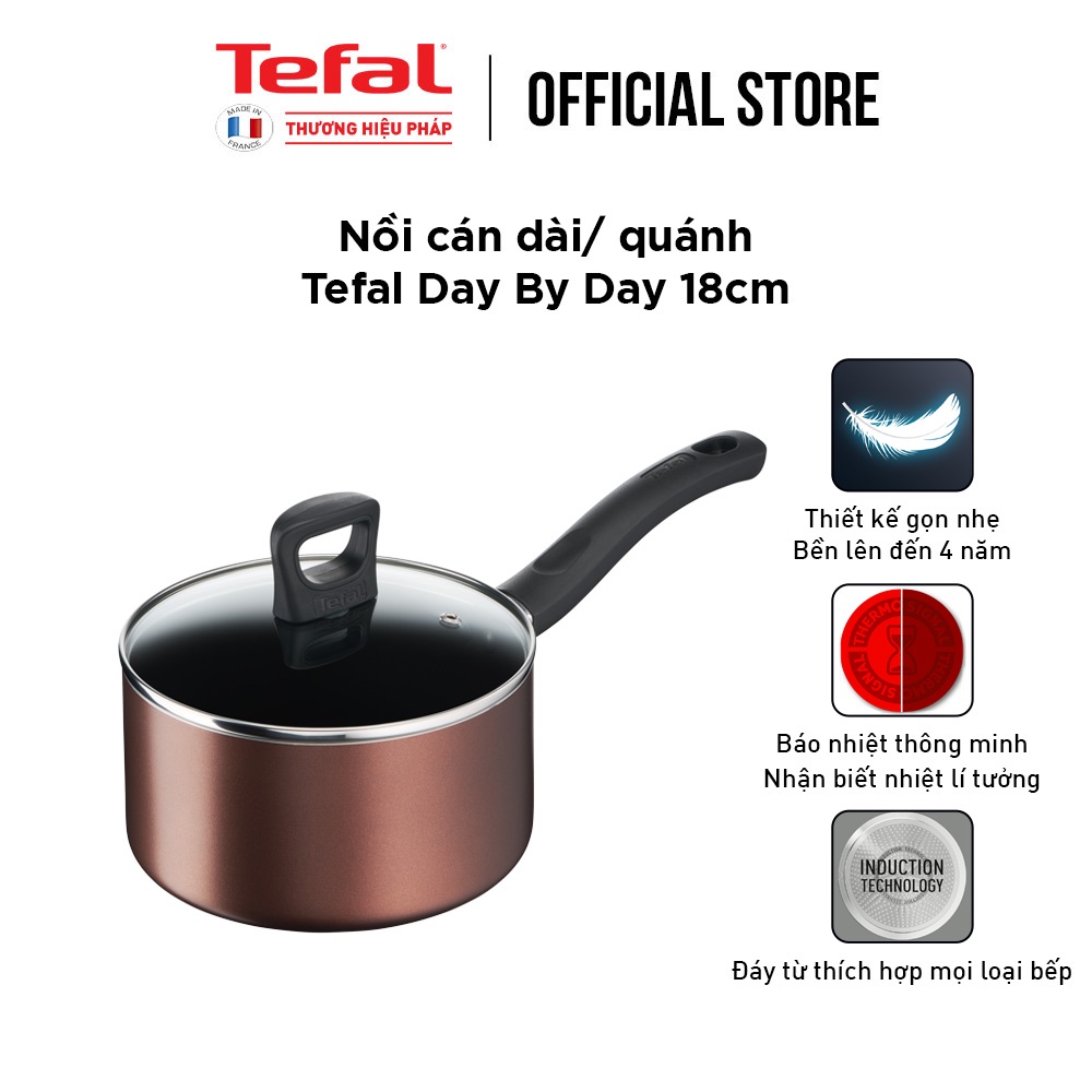 Nồi cán dài/ quánh Tefal Day By Day 18cm