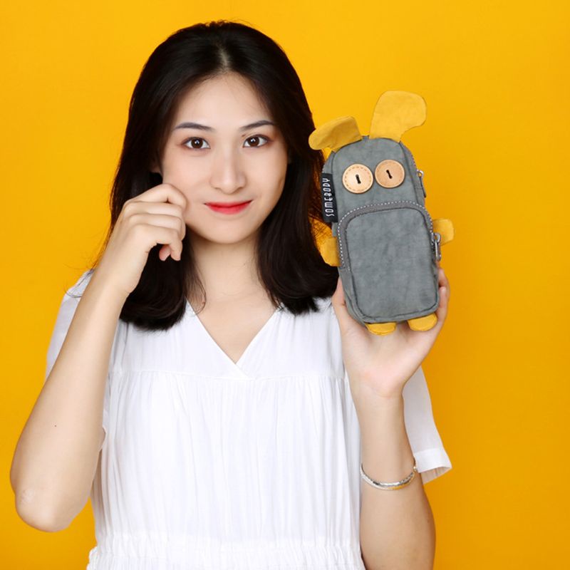 Túi Đựng Bút / Đồ Trang Điểm Họa Tiết Thỏ Hoạt Hình Mới Lạ Cho Học Sinh