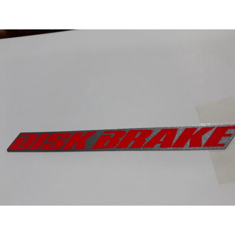 Bộ 2 tem màu đỏ nền xám dán phuộc trước Yamaha