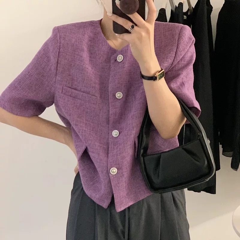 Áo khoác tay ngắn mặc thu