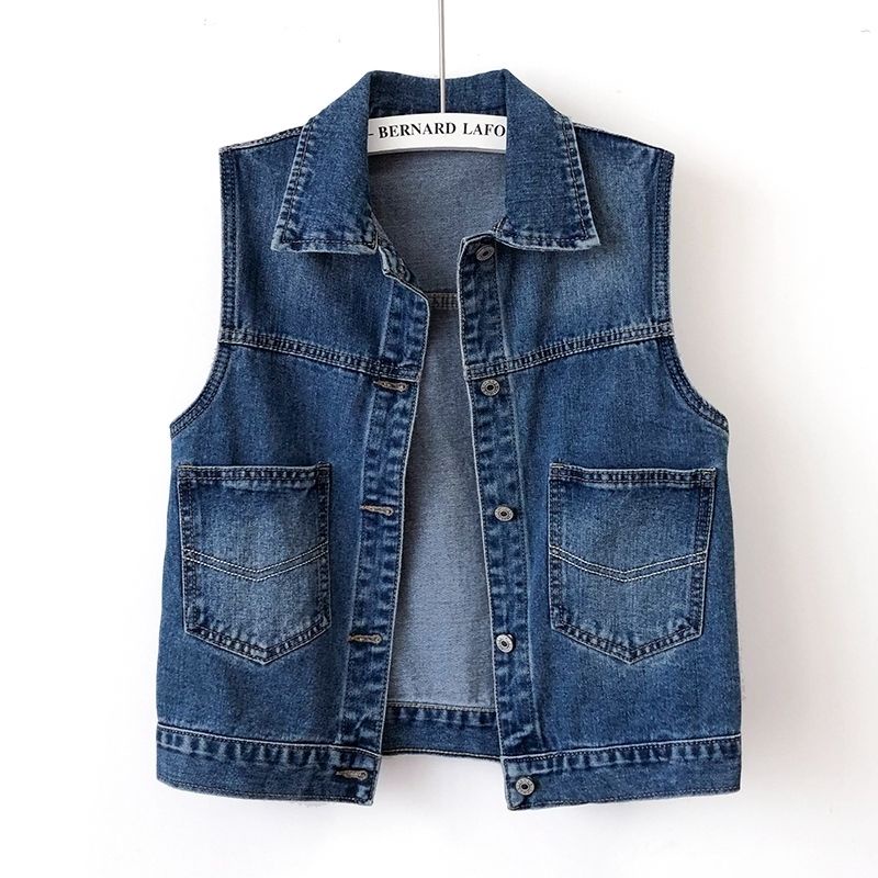 Áo Khoác Denim Không Tay Phong Cách Hàn Quốc Dành Cho Nữ