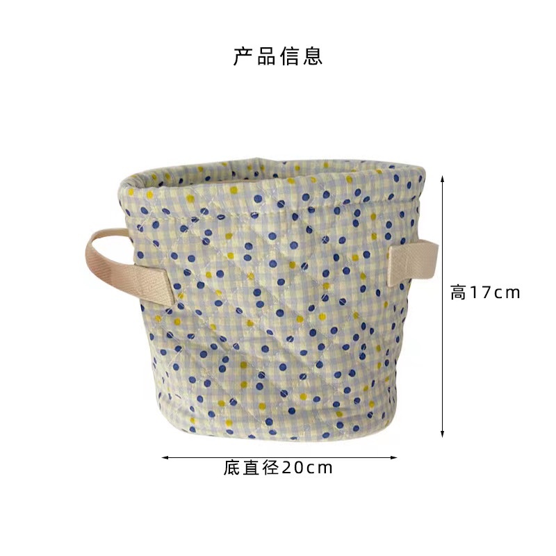 Giỏ Đựng Đồ Ăn Vặt / Đồ Chơi Bằng Vải Bạt Hình Tròn Dễ Thương