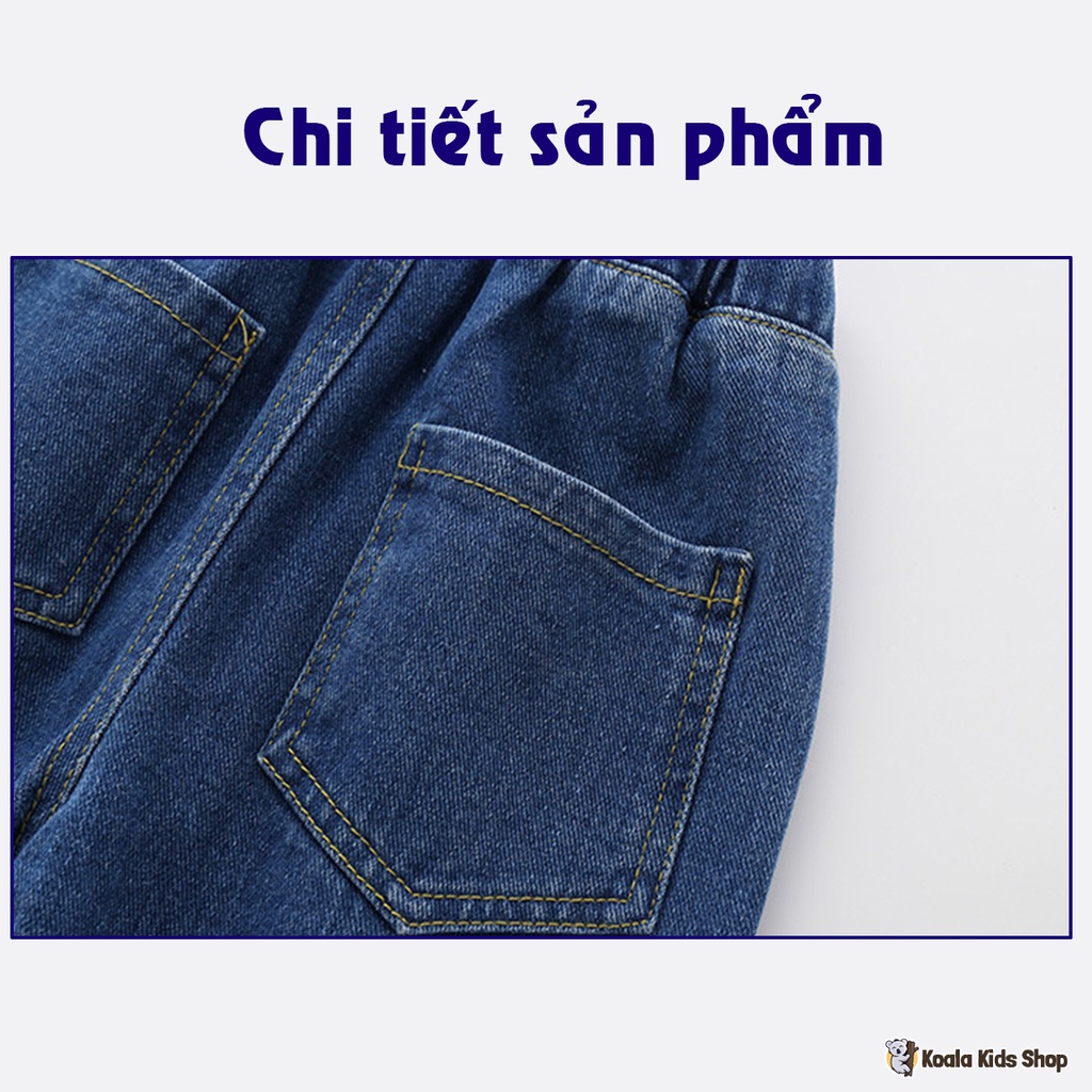 Quần Jean bé trai WELLKIDS Quần bò thế thao trẻ em từ 2-7 tuổi