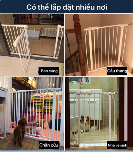Chặn cửa cầu thang bảo vệ an toàn cho trẻ nhỏ, thú cưng