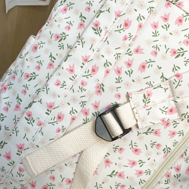 Ba Lô Học Sinh In Hoa Thời Trang Hàn Cho Nữ