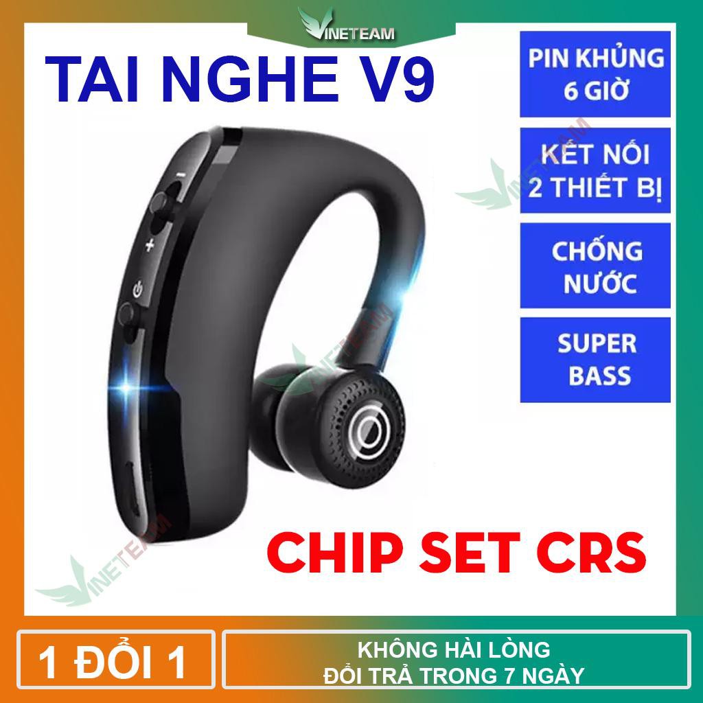 Tai nghe bluetooth HD VOice V9 phiên bản nâng cấp cực chất chip set CRS -dc3859