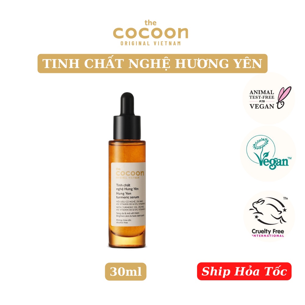 Tinh chất nghệ Hưng Yên (serum) Cocoon sáng da chuyên sâu &amp; mờ vết thâm 30ml