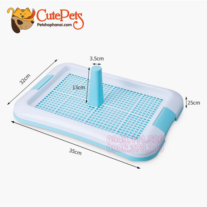 Khay vệ sinh cho chó Size Nhỏ 46x34x5cm có cọc - CutePets