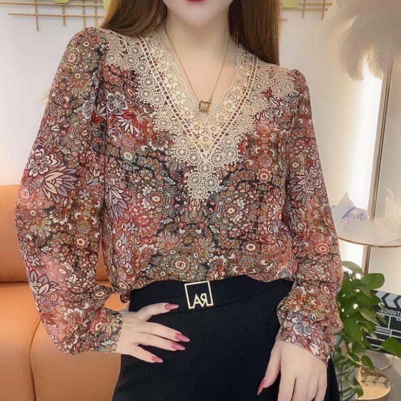 Áo Sơ Mi Chiffon Tay Dài Phong Cách Dân Tộc Cổ Điển Thời Trang Mùa Hè Mới Cho Nữ