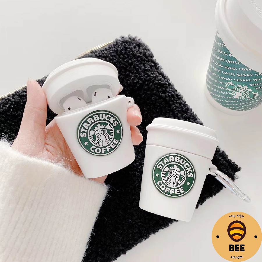 Case Airpod Vỏ Bọc Airpods Starbuck Cho Hộp Sạc Tai Nghe AirPods 1 2 Pro Bằng Silicon Dẻo Siêu Cute - BEE SHOP