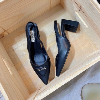Giày nữ giày cao gót nữ mũi nhọn gót trụ cao 5-7cm da đẹp mềm êm