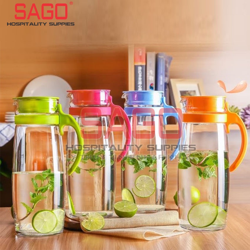 Bình Nước Thủy Tinh Ocean Divano Pitcher 1660ml | Tùy Chọn Màu , Nhập Khẩu Thái Lan
