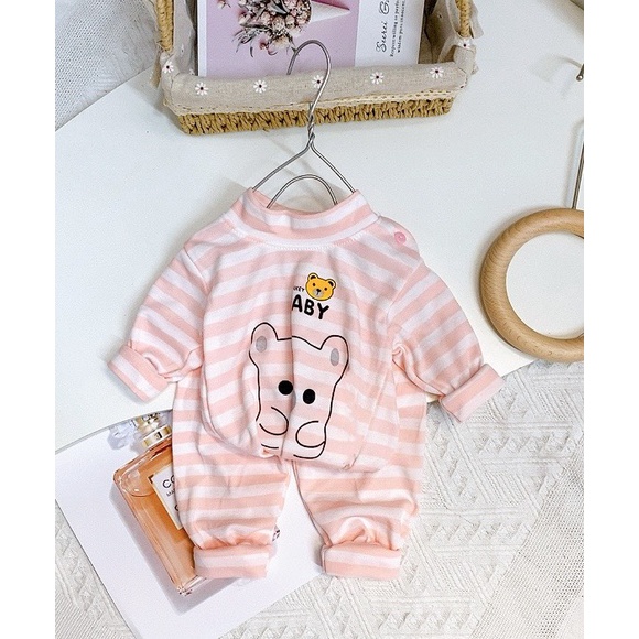 MINKY MOM Bộ Thu Đông cổ 5P siêu yêu cho bé, Túi Zip Cực Xịn