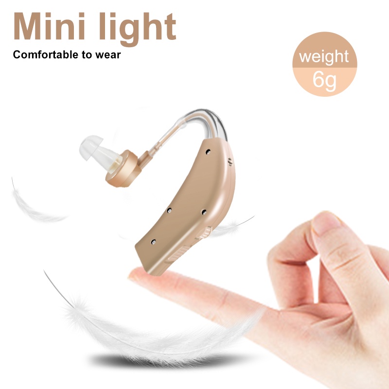 Máy trợ thính hỗ trợ khuếch đại âm thanh chất lượng cao cho người lớn và trẻ em Máy Trợ Thính Sạc USB Gắn Sau Tai Dành