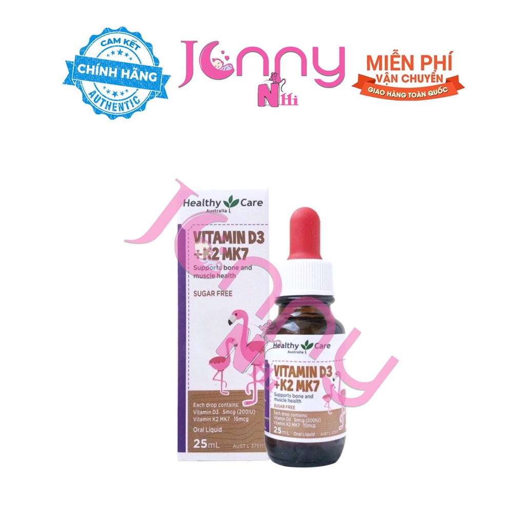 Vitamin D3 + K2 MK7 Healthy Care, Úc, Lọ 25ml (D3K2 HealthyCare) giá tốt