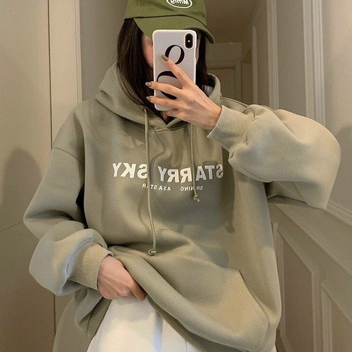 [RẺ VÔ ĐỊCH] Áo Hoodie Xanh Xám Sky Unisex [FREESHIP] Nỉ ngoại form rộng tay bồng kiểu dáng oversize cá tính