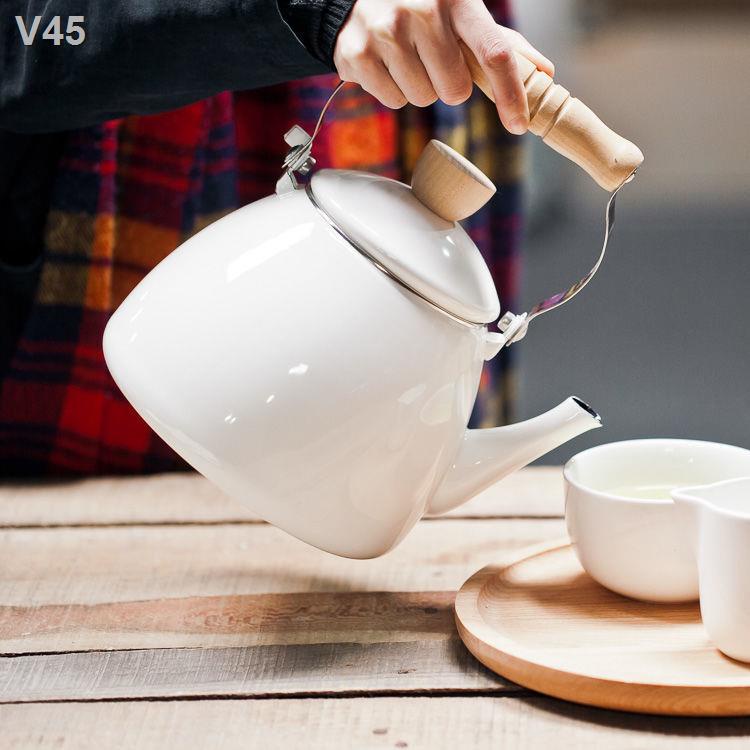 ஐ❒❒Tráng men mát ấm trà hoài cổ bếp cảm ứng đun nước gas gia dụng công suất lớn