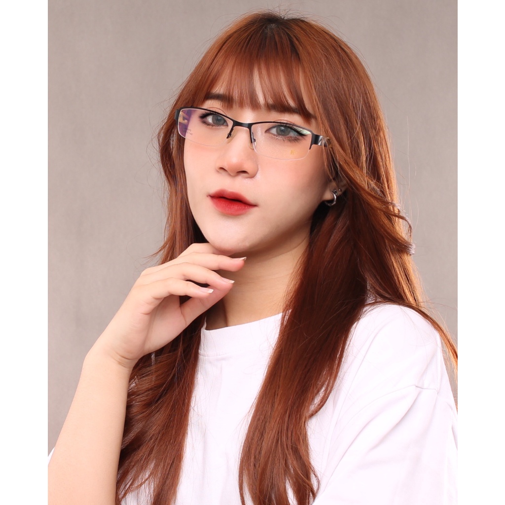 Gọng kính hợp kim xẻ cước siêu nhẹ siêu bền hợp thời trang nam nữ chính hãng Ouress h5013